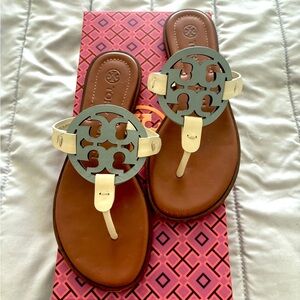 Tory Burch Brown and Cream Sandals 5
